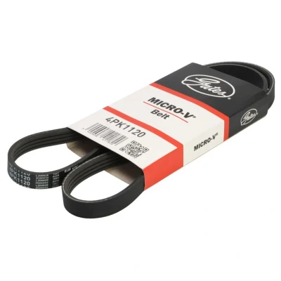 Abbildung von GATES 4PK1120 Keilrippenriemen 1120 4 Polyester, EPDM (Ethylen Propylen Dien Kautschuk) AUDI: A4 B9 Avant, Q7, Limousine