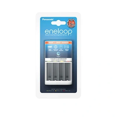 Abbildung von Panasonic eneloop Smart &amp; Quick BQ CC55 1,5 3 Std. Batterieladegerät (für 4xAA/AAA) (BQ CC55E)