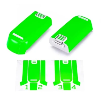 Abbildung von WRAPGRADE Aufkleber Kompatibel mit DJI NEO Zwei Batterien (Neon Green)