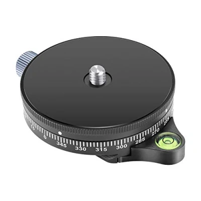 Abbildung von Neewer Kamera Panorama Schwenkfuß mit Stilplatte, 3/8 Zoll Schraube, Aluminiumlegierung, Kugelkopf, Wasserwaage für Stativ, Einbeinstativ, DSLR Kameras, Tragfähigkeit: 10 kg