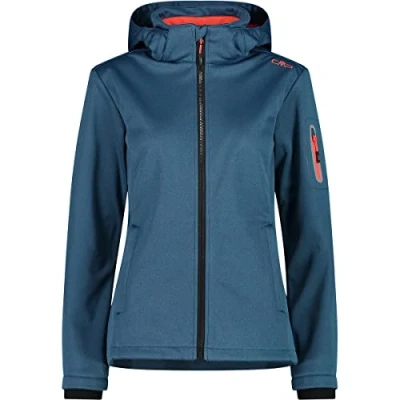 Abbildung von CMP Melange Softshelljacke für Damen mit abnehmbarer Kapuze, Eden Mel., D46