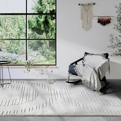 Abbildung von ELLE DECORATION Hochflor Teppich &quot;Bartoux&quot;, rechteckig, Hochflor, Shaggy, flauschig, weich, Langflor, modern, Hoch Tief Effekt