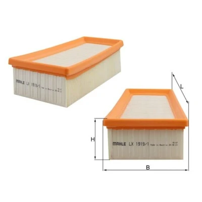 Abbildung von MAHLE ORIGINAL LX 1919/1 Luftfilter 62,3 120 198 Filtereinsatz