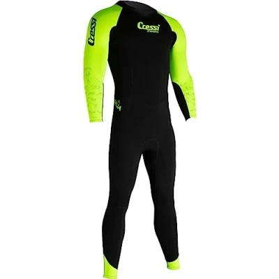 Abbildung von Cressi Men&#039;s Karua Man Monopiece Swimsuit 3/2mm Schwimmen Neoprenanzug, Schwarz/Limette, XXL