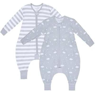 Abbildung von Mama Cheetah Toddler Schlafsack mit Füßen, Long Sleeve 0,5 TOG Bio Baumwolle Baby Beinen, Wearable Decke für Wanderer w / 2 Wege Reißverschluss, Kleinkind Decke, 6 18 M