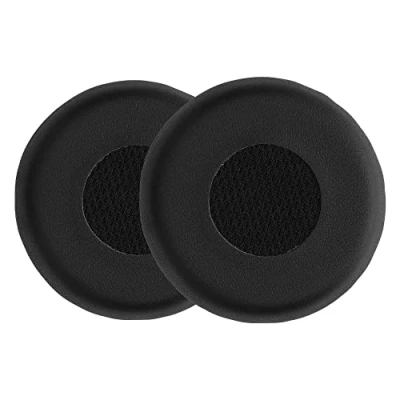 Abbildung von kwmobile 2X Ohrpolster kompatibel mit Jabra Evolve 2 75 Polster Kopfhörer aus Kunstleder für Over Ear Headphones