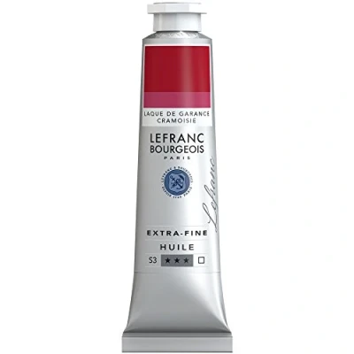 Abbildung von Lefranc Bourgeois 405065 extra feine Ölfarbe in Künstlerqualität aus hochwertigen Pigmenten, lebendige Farben, hohe Lichtechtheit, 40ml Tube Krapplack Karmesin