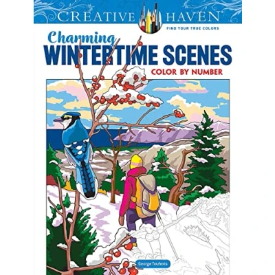 Abbildung von Charming Wintertime Scenes Color by Number (Adult Coloring Books: Seasons)