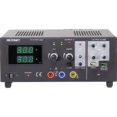 Abbildung von VOLTCRAFT VLP 1303 USB Labornetzgerät, einstellbar 0 30 V 0.01 3 A 123 W OVP Anzahl Ausgänge x