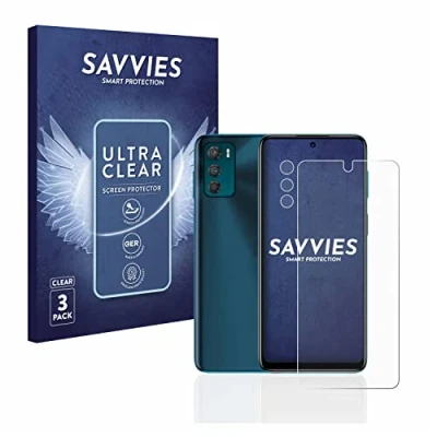 Abbildung von Savvies 6 Stück Schutzfolie für Motorola Moto G42 (Display+Kamera) Displayschutz Folie Ultra Transparent