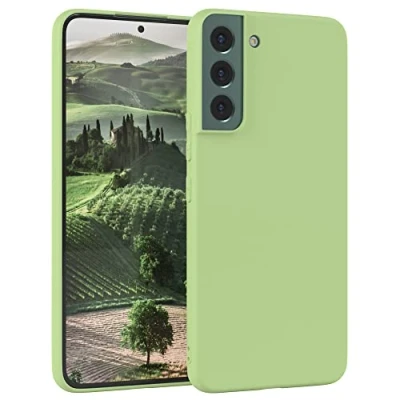 Abbildung von EAZY Case Silikonhülle für Samsung Galaxy S22 Plus 5G Hülle Silikon Grün weich stoßfeste Handyhülle S22+ Schutzhülle mit Kameraschutz Dünn Premium Schutz Cover TPU Bumper Pastellgrün
