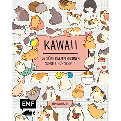 Abbildung von Kawaii: 75 süße Katzen zeichnen Mit Schritt Anleitungen: Von Bichi.Mao