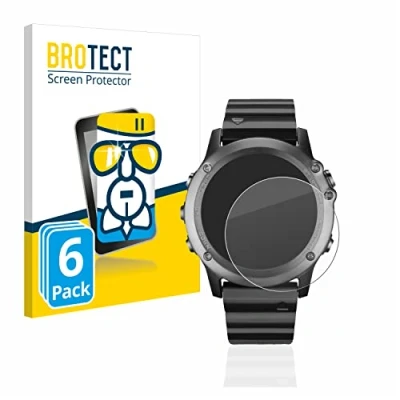 Abbildung von BROTECT Schutzglas für Garmin fenix 3/3 HR (6 Stück) Schutzfolie Panzer Folie Glas [Extrem Kratzfest 9H, Anti Fingerprint, Ultra Transparent]