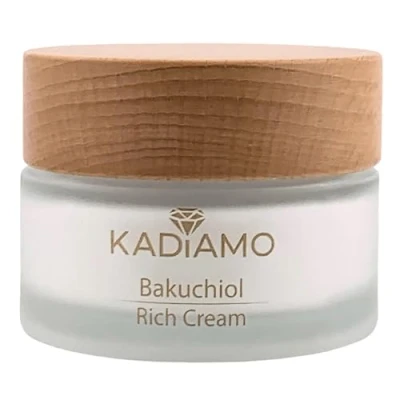 Abbildung von KADIAMO Bakuchiol Rich Cream 50 ml natürliches Vitamin A Anti Aging Falten Tag und Nacht Pflegecreme reichhaltige Geschtscreme Panthenol Allantoin beruhigende