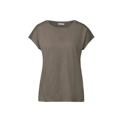Abbildung von Street One MIT Details Tshirt print, Damen, Größe: 40, Braun