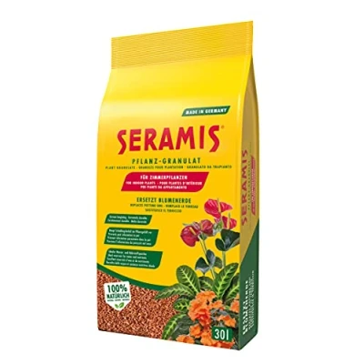 Abbildung von Seramis Pflanz Granulat für alle Zimmerpflanzen, 30 l Pflanzen Tongranulat, Blumenerde Ersatz zur Wasser und Nährstoffspeicherung