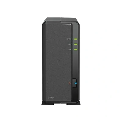 Abbildung von Synology DS124 1 Bay Diskstation NAS (Realtek RTD1619B 4 Core 1.7 GHz 1GB DDR4 RAM 1xRJ 45 1GbE LAN Port) 8TB Bundle mit 1x Seagate IronWolf