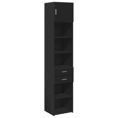 Abbildung von vidaXL Hochschrank Schmal Schwarz 45x42,5x225 cm Holzwerkstoff