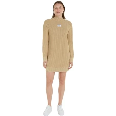 Abbildung von Calvin Klein Jeans Strickkleid WASHED MONOLOGO SWEATER DRESS