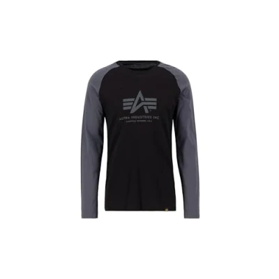 Abbildung von ALPHA INDUSTRIES Herren Basic LS Longsleeve T Shirt, Black/Greyblack, L
