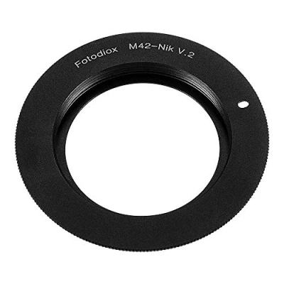Abbildung von Fotodiox Lens Mount Adapter Compatible with M42 Type 2 Lenses on Nikon F Cameras
