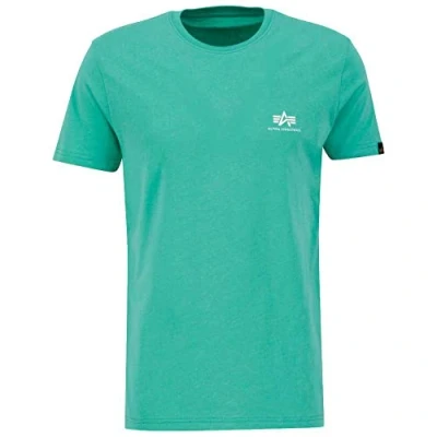 Abbildung von Alpha Industries Small LOGO Tshirt basic, Herren, Größe: Medium, Atomic green
