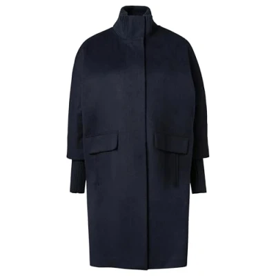Abbildung von comma MIT Kragen UND ÄRMELN Kurzmantel, Damen, Größe: 38, Navy