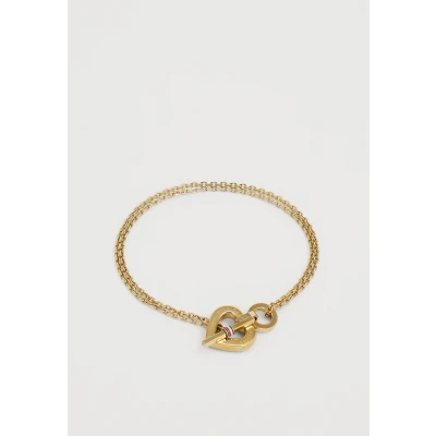 Abbildung von Tommy Hilfiger Toggle Heart Armband goldcoloured, Damen, Größe: One Size, Gold coloured