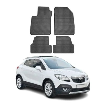 Abbildung von Fußmatten Automatten kompatibel mit Opel Mokka A 2012 2020 OMAC Antirutsch Gummimatten 3D Schwarz