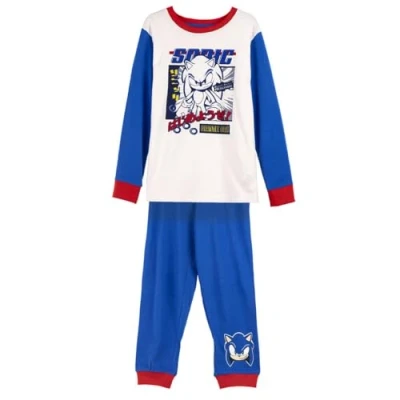 Abbildung von CERDÁ LIFE&#039;S LITTLE MOMENTS Sonic Pyjama Shorts Blau und Schwarz Größe 10 Jahre für Jungen Hergestellt aus 100% Baumwolle 145gsm Druck Original Produkt entworfen in Spanien