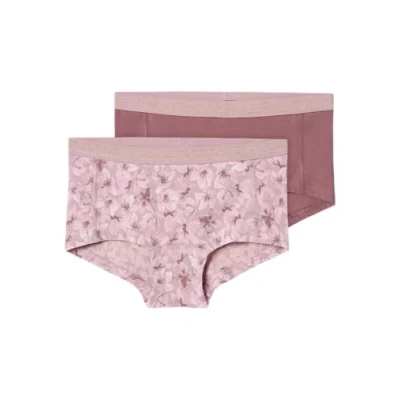 Abbildung von NAME IT Mädchen Nkfhipster 2p Mauve Flower Noos Boxershorts, Shadows, 158 164 EU