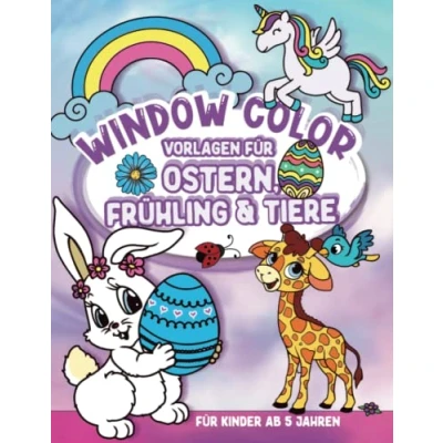 Abbildung von Window Color Vorlagen Fensterbilder Frühling, Ostern, Tiere: Kindgerechte abwechslungsreiche A4 Motive für Ausmalbilder mit dem ... Öl transparente Bilder Fenster gestalten.