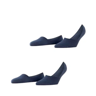Abbildung von Burlington Damen Füßlinge Everyday 2 Pack W IN Baumwolle unsichtbar einfarbig Paar, Blau (Marine 6120) neu, 41 42