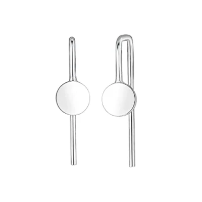 Abbildung von Elli GEO Kreis Basic PLÄTTCHEN Trend Clara Ohrringe silvercoloured, Damen, Größe: One Size, Silver coloured