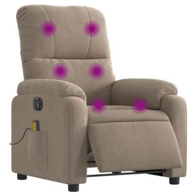 Abbildung von vidaXL Sessel Massagesessel Elektrisch Taupe Mikrofasergewebe (1 St)