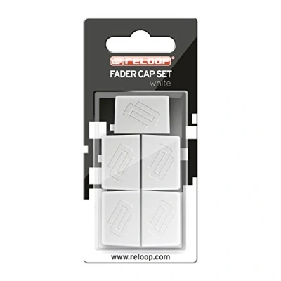 Abbildung von Reloop Fader CAP WHITE Set 5 Caps, Gummierung für mehr Grip, kompatibel mit vielen DJ Mixern und Controllern, weiß