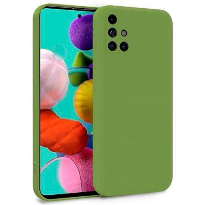 Abbildung von MyGadget Hülle für Samsung Galaxy A51 4G Zweilagige Handyhülle mit Kameraschutz Cover Innenfutter &amp; Silikon außen Grün
