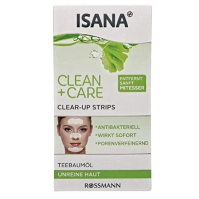 Abbildung von ISANA Clean + Care Clear Up Strips, Entfernt sanft Mitesser; antibakteriell; wirkt sofort; porenverfeinernd, 2er Pack (2 X 3 st)