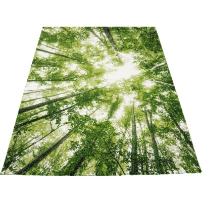 Abbildung von merinos Teppich &quot;BELIS BÄUME&quot;, rechteckig, Kurzflorteppich, Natur Wald Motiv, für alle Räume