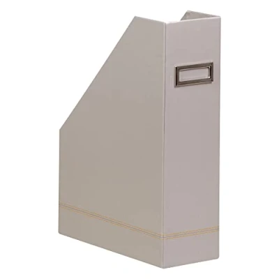Abbildung von Rhodia 318831C Stehsammler (10 x 25 31 cm, Etikettenhalter, Kunstleder, elegant und praktisch, ideal für Ihr Büro)1 Stück, silber