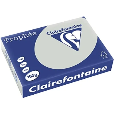 Abbildung von 4 x Clairefontaine Kopierpapier Trophee A4 160g/qm VE=250 Blatt stahlg