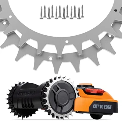 Abbildung von ROBO CLAWS® Worx Landroid S und M Mähroboter Rasenroboter Spikes Traktionsverbesserung entgratet 3mm für noch mehr Grip mit 219 mm Durchmesser