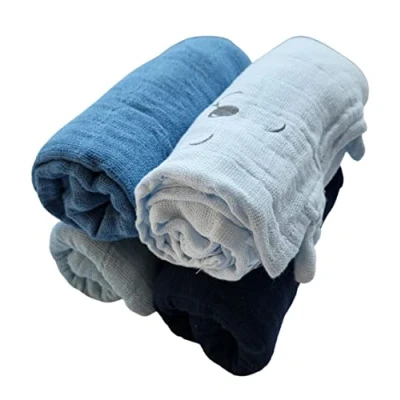 Abbildung von Pippi Mulltücher 4er Pack Spucktücher Biobaumwolle ORGANIC (skyblue/blue)