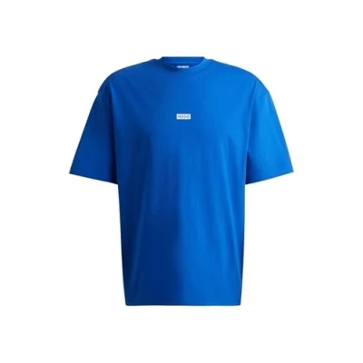 Abbildung von HUGO Nalono Tshirt print, Herren, Größe: Large, Open blue