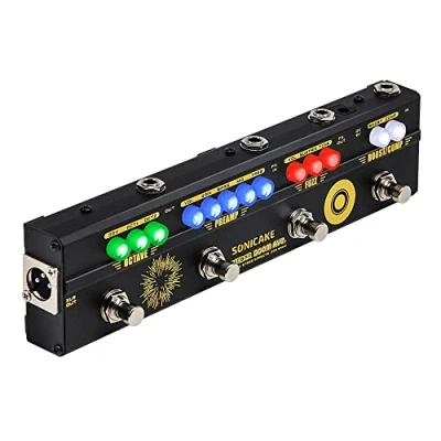 Abbildung von SONICAKE Multi Effektpedal Bass preamp Vorverstärker DI Box mit Compressor Boost Fuzz Octave und FX Loop BOOM Ave