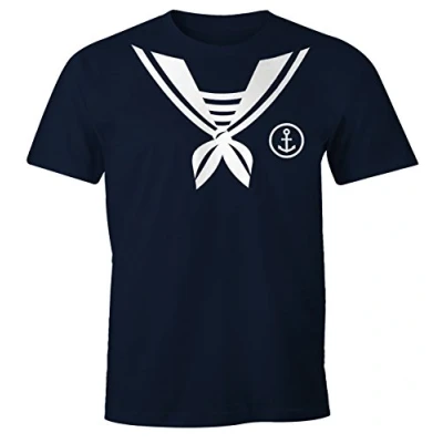 Abbildung von MoonWorks Print Shirt Herren T Matrose Sailor Fasching Fun Karneval Fastnacht Moonworks® mit
