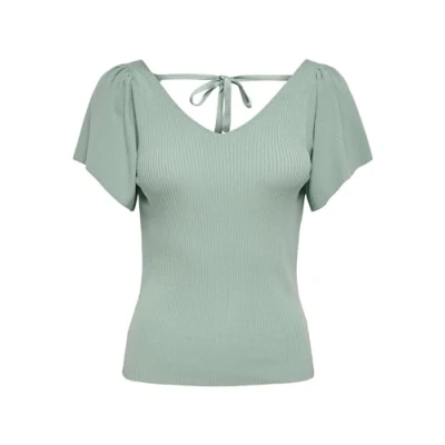 Abbildung von ONLY Onlleelo BACK Bluse, Damen, Größe: XS, Light grey