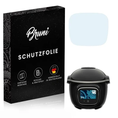 Abbildung von Bruni Schutzfolie kompatibel mit Krups Cook4Me Touch Wifi CZ9128 Folie, glasklare Displayschutzfolie (2X)