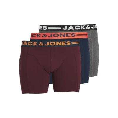 Abbildung von Jack &amp; Jones Jaclichfield PLUS Trunks 3 PACK Panties, Herren, Größe: 3XL, Burgundy