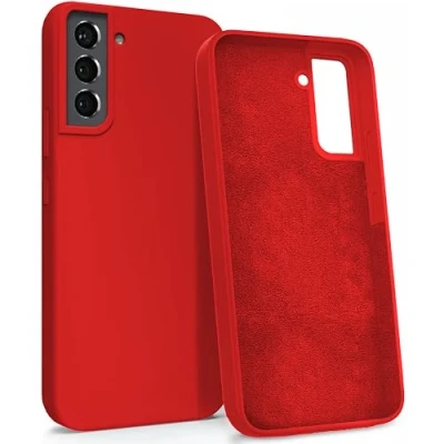 Abbildung von MyGadget Hülle für Samsung Galaxy S22 Plus Gummierte Handyhülle [ 3 Layer Struktur ] Schutzhülle mit Soft Inlay &amp; Hardcase Cover außen Rot